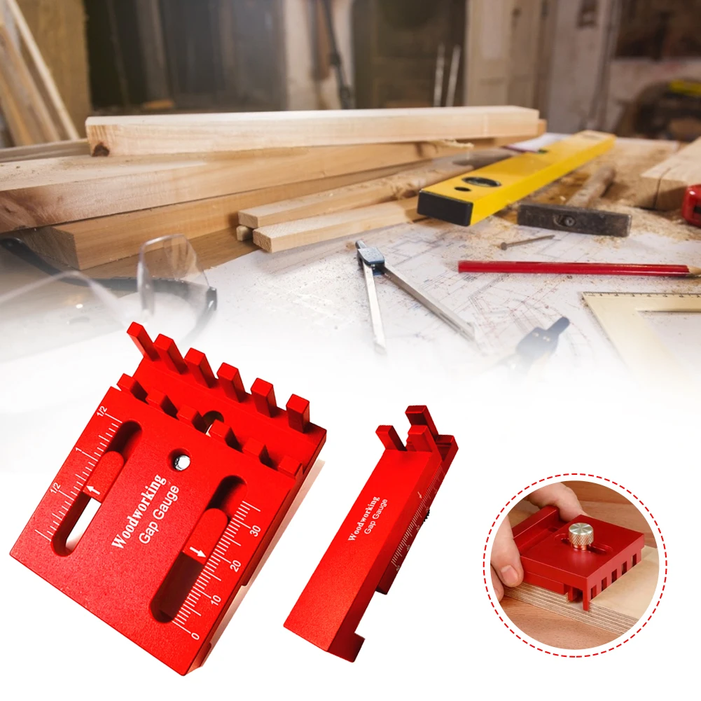 

Woodworking Mini Gap Gauge Aluminum Alloy Depth Measuring Sawtooth Ruler Marking Gauge Measuring Tools Fast Delivery
