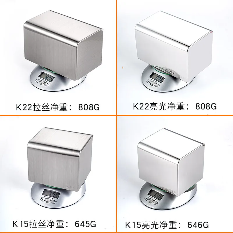 Неперфорированная квадратная коробка из нержавеющей стали 304 для туалетной