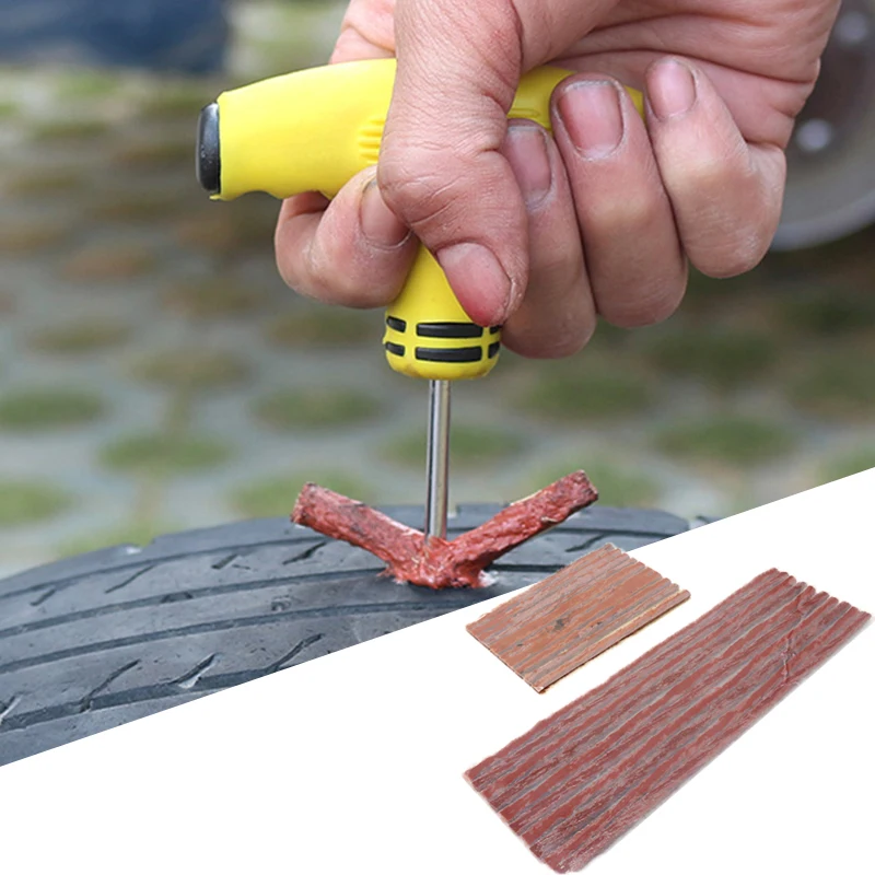 

20 Pcs Tubeless Tire Repair Strips Stiring Glue for Tyre Puncture Emergency Car Motorcycle Bike Tyre Repairing Rubber Strips