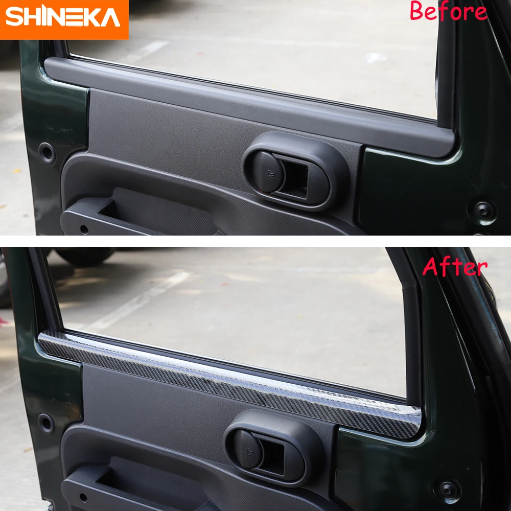 Наклейки SHINEKA из углеродного волокна для Jeep Wrangler JK 2007-2010 внутренние декоративные