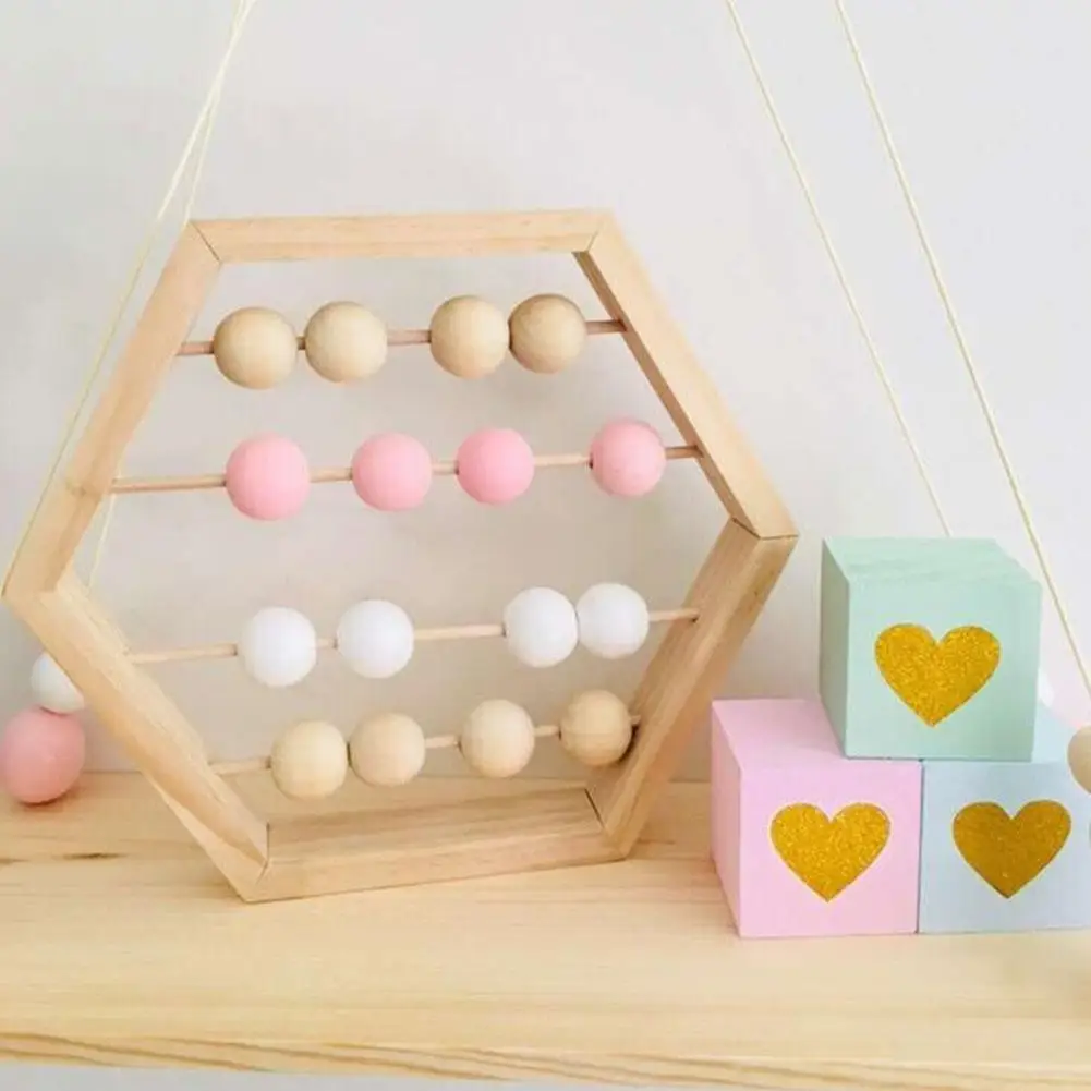 Игрушки для мальчиков Натуральный Деревянный Абак с бусинами Детские раннего