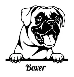 Забавные виниловые автомобильные наклейки-боксеры с головой собаки наклейки