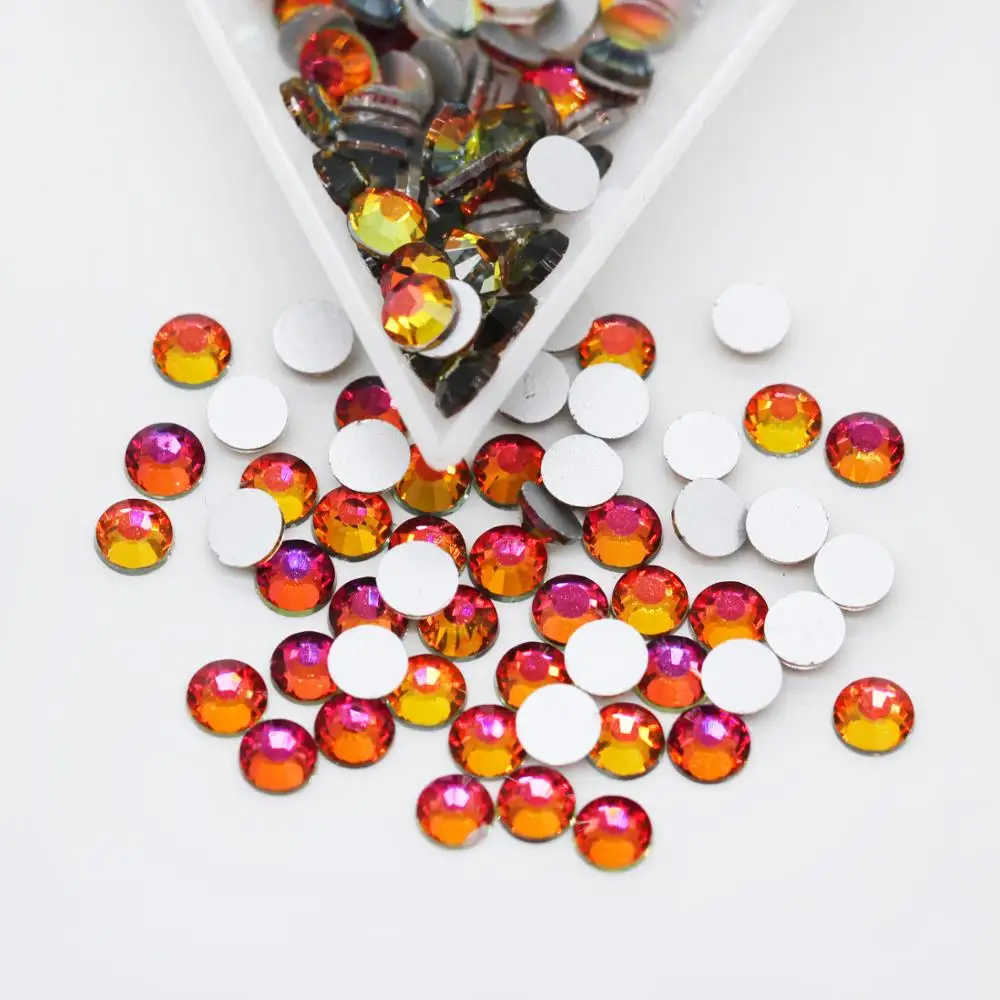 AAAAA высшее качество SS3 ~ SS34 красное пламя Сфинкс цвет вулкана плоская обратная