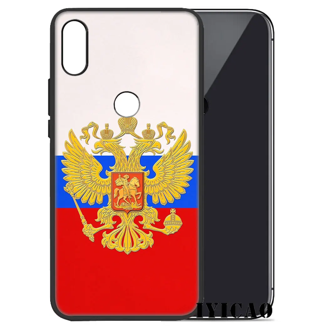 Мягкий чехол с гербом оружия российским флагом IYICAO для Xiaomi Redmi Note 5 6 7 8 Pro 5A Prime 4 4X