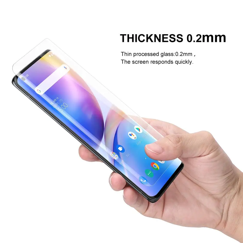screen protector with fingerprint unlock for oneplus 8 uv glass film full cover for oneplus 8 pro tempered glass free global shipping