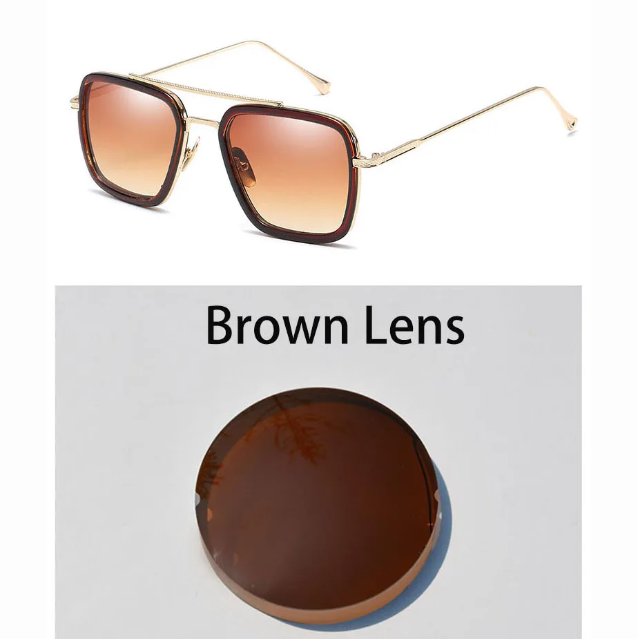 Коричневый Брендовые солнцезащитные очки для близорукости Mes's Glasse Oculos anteojos opticos мужские солнцезащитные очки по рецепту очки gafas gradas - Цвет оправы: Коричневый