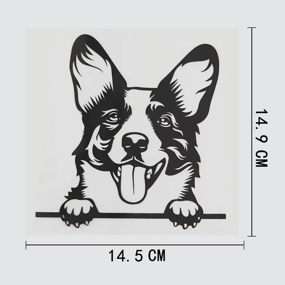 14.5CMX14.9CM из изображением собаки породы Вельш-корги-кардиган отличительные знаки