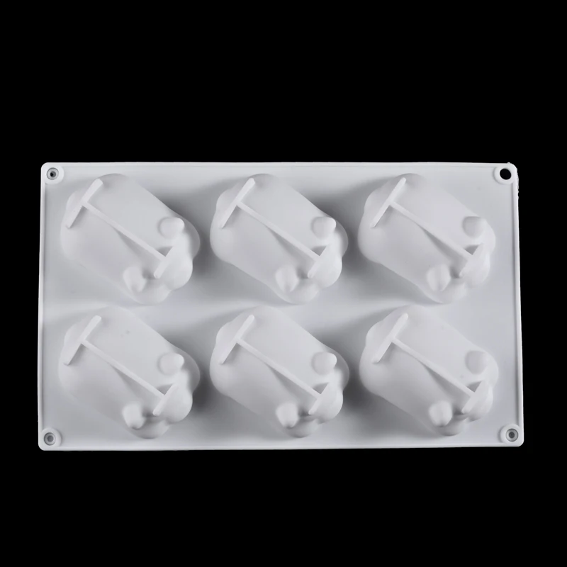 6 отверстий DIY Золотая Свинья Форма для торта 3D Силиконовая Милая свинья торт Шоколадный помадка ремесло плесень безопасность кухня ребенок выпечки инструмент