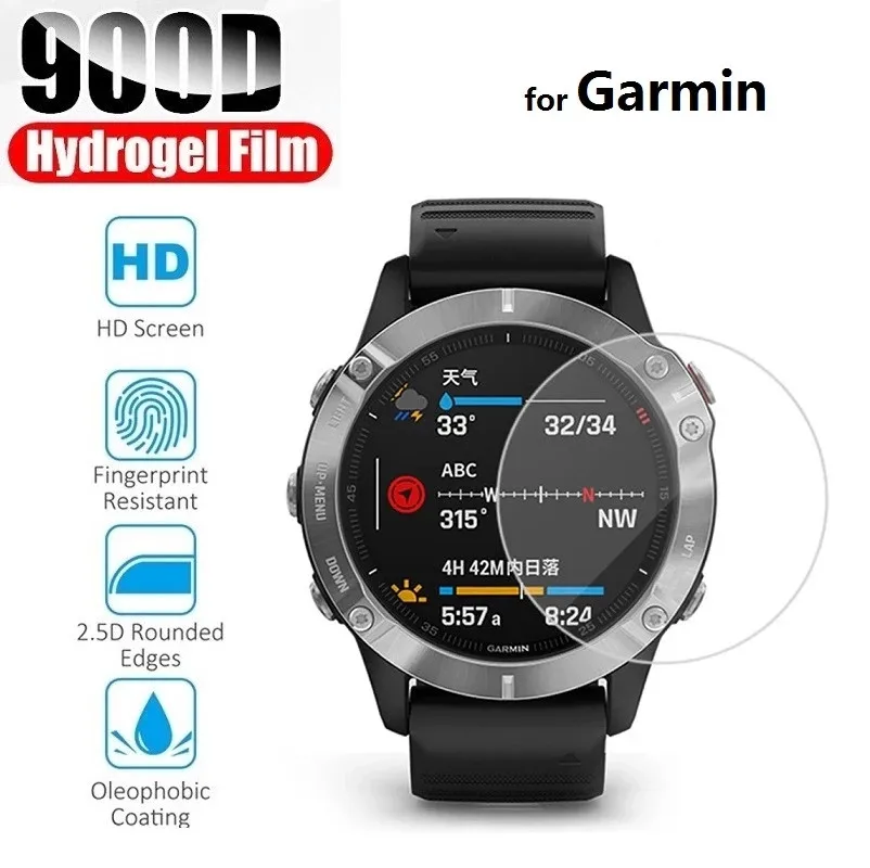Гидрогелевая пленка для Garmin Fenix 6X 6S 6 X Pro 5 5X защитная экрана стекло Fenix6X защитный