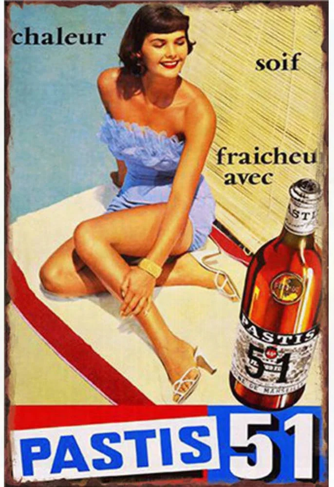 

Pastis 51 металлическая жестяная вывеска винтажная Настенная Наклейка предупреждающая железная живопись Бар Паб Клуб настенное искусство муж...
