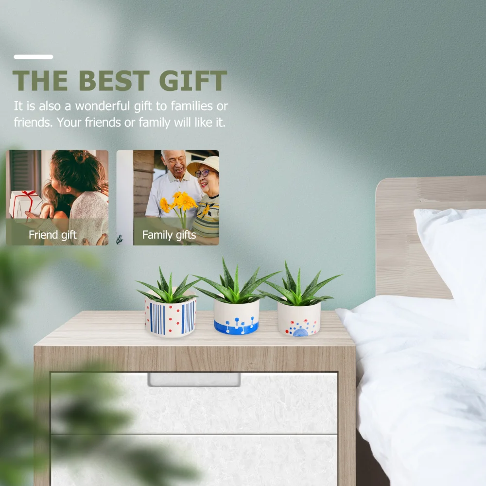 

8pcs Decorative Succulent Bonsai Plant Flower Planter Pot Container Ornament