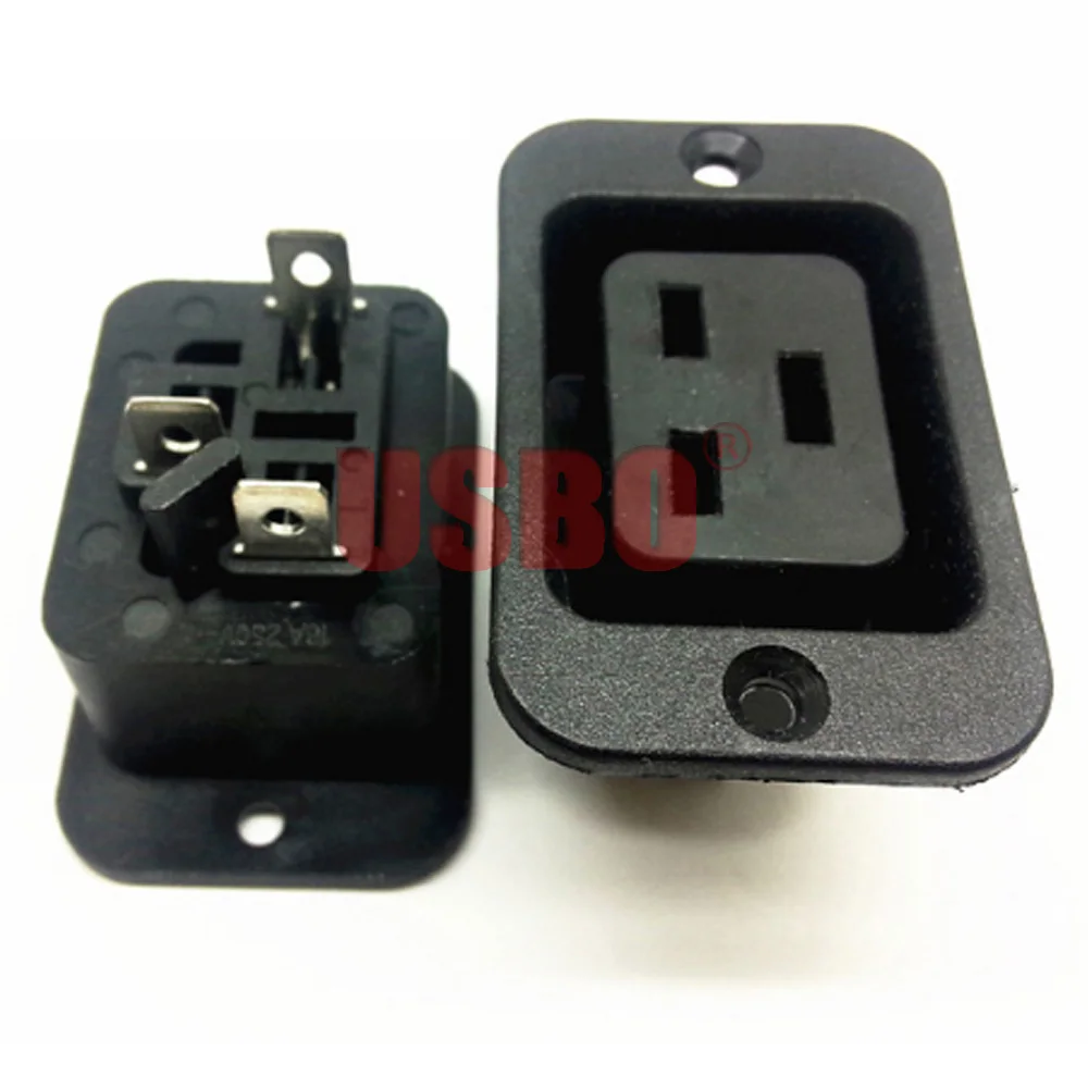 Черная медная стандартная розетка 16 А 250 В с встроенным выходным интерфейсом