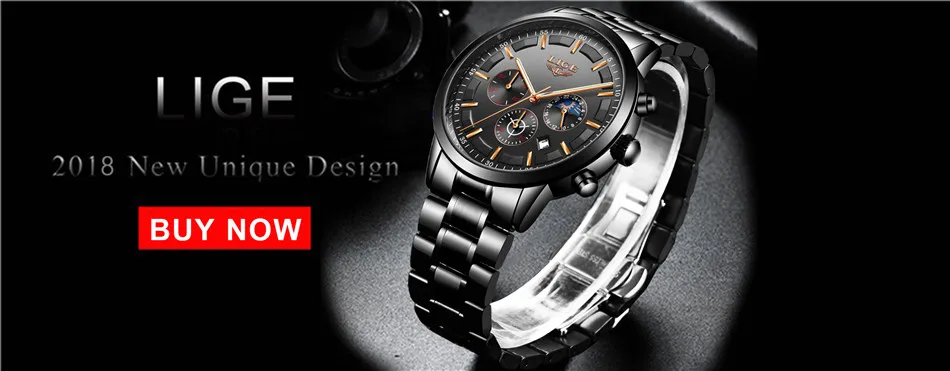 Relojes часы мужские LIGE модные спортивные кварцевые часы мужские s часы Топ бренд класса люкс Бизнес водонепроницаемые часы Relogio Masculino