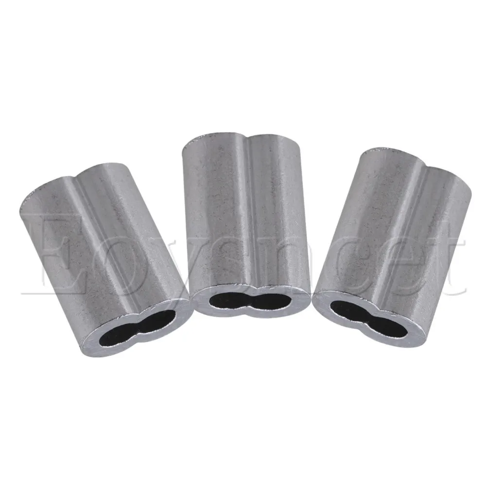 Двойные отверстия M3 алюминиевые зажимы для рукавов серебристый набор из 25|aluminum