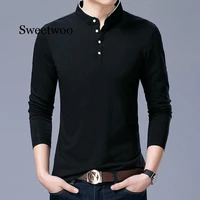 hot sell 2020 new fashion clothing shirt mens mandarin collar long sleeve slim fit boys casual mens clothing