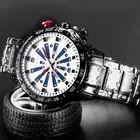 BOAMIGO Топ Роскошный бренд мужские спортивные часы модные цифровые кварцевые часы из нержавеющей стали наручные часы водонепроницаемые мужские часы