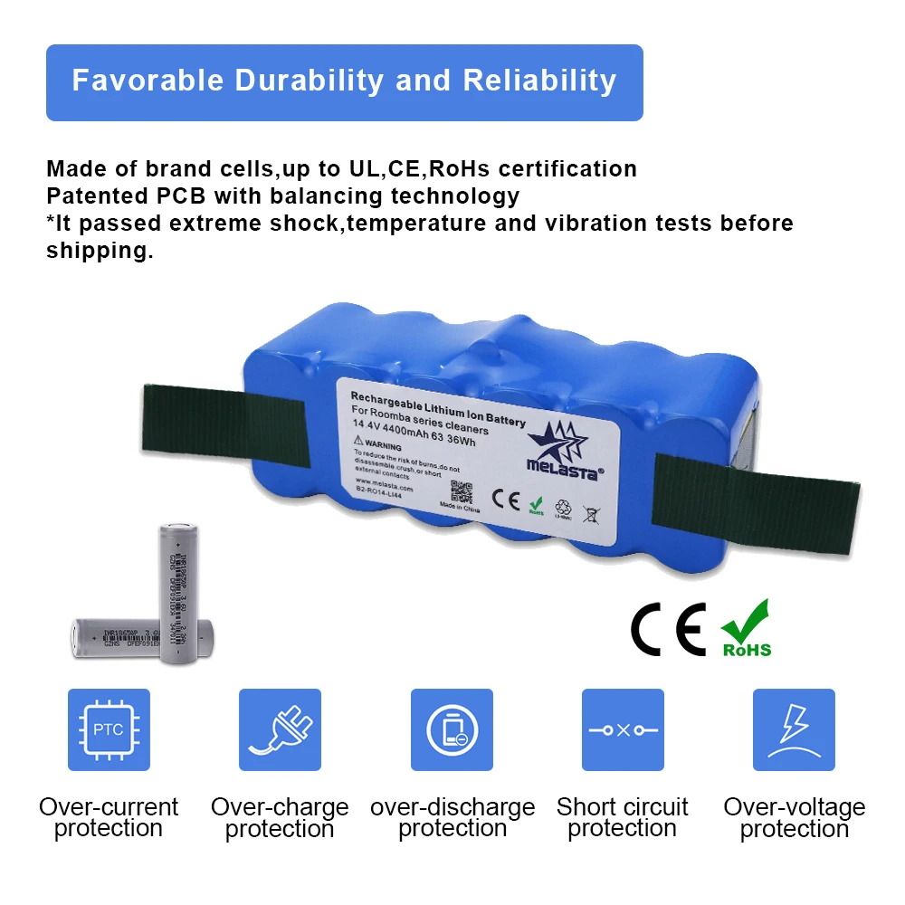 Литий ионный аккумулятор для iRobot Roomba|Перезаряжаемые батареи| |