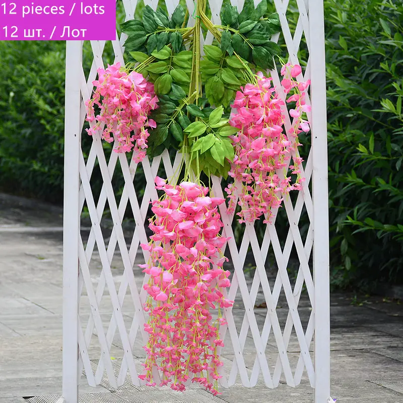 

12 pieces Wedding Flowers artificial flowers wisteria flower for the bride decoration wedding arch DIY party wedding Event