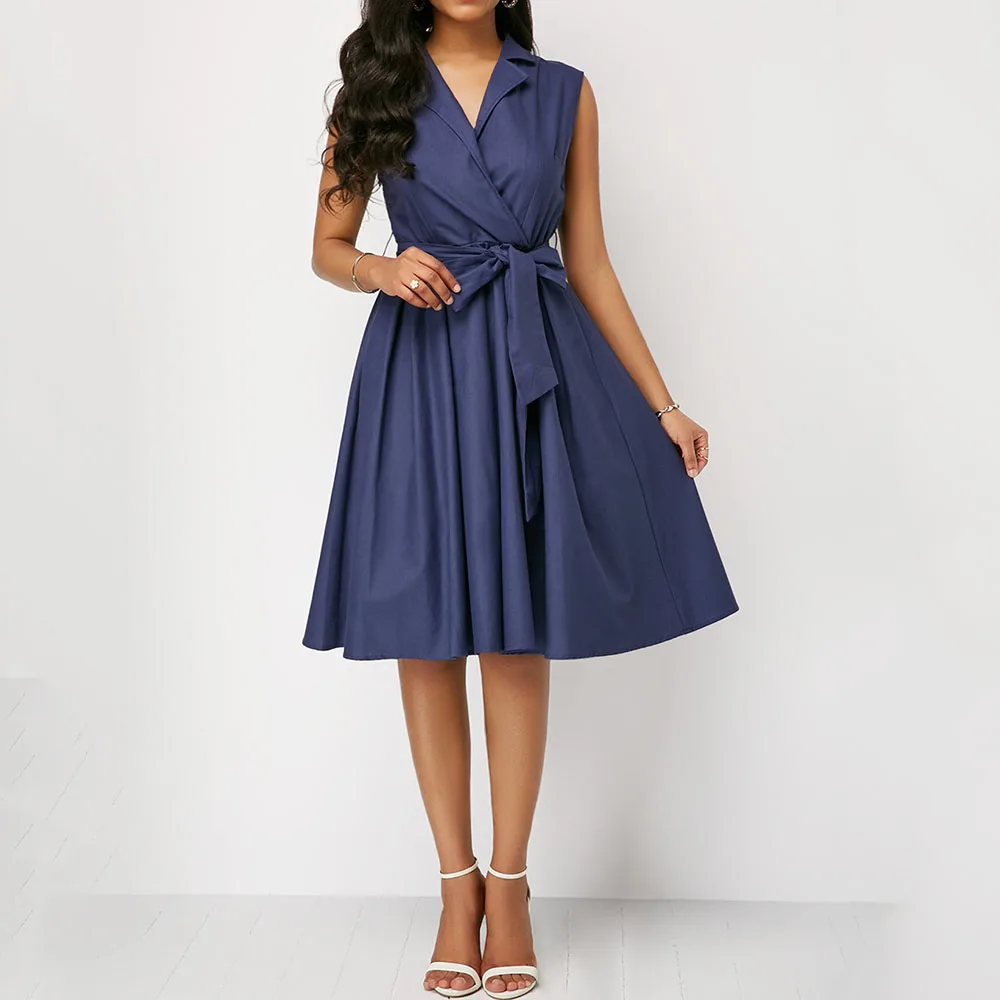 Летнее элегантное винтажное офисное женское сексуальное платье в африканском