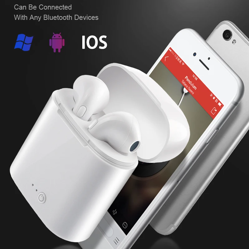 Беспроводные наушники i7s tws Bluetooth 5 0 спортивные вкладыши гарнитура с микрофоном