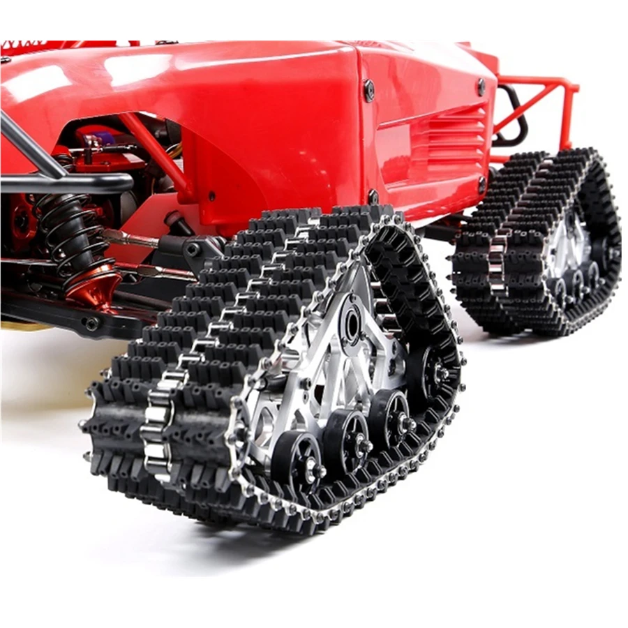 Rc Buggy Truck CNC Metal Snowmobile Tires Conversion Kit Track Fit For 1/5 Scale LOSI 5IVE-T 5T ROVAN LT Nitro Gasoline Toys Car images - 6