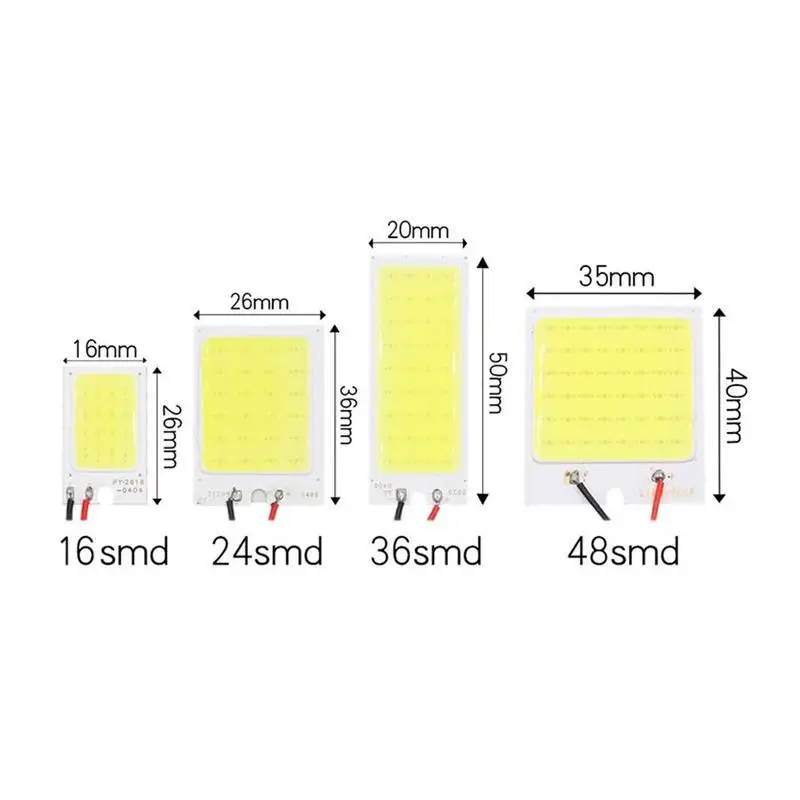 Белые светодиодные лампы T10 C5W COB 16 24 36 48SMD для чтения салона автомобиля