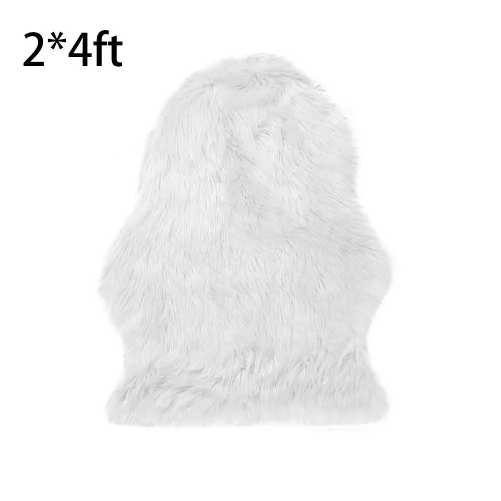 

Luxury Sheepskin Carpet Fluffy Rugs Bedroom Furry Carpet Mat Seat Pad Plain Skin Washable Home Textile Room Decor Rug