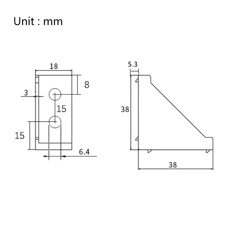 

5PCS Aluminum L-shaped Connector Right Angle Bracket Fastener for Profile Kits