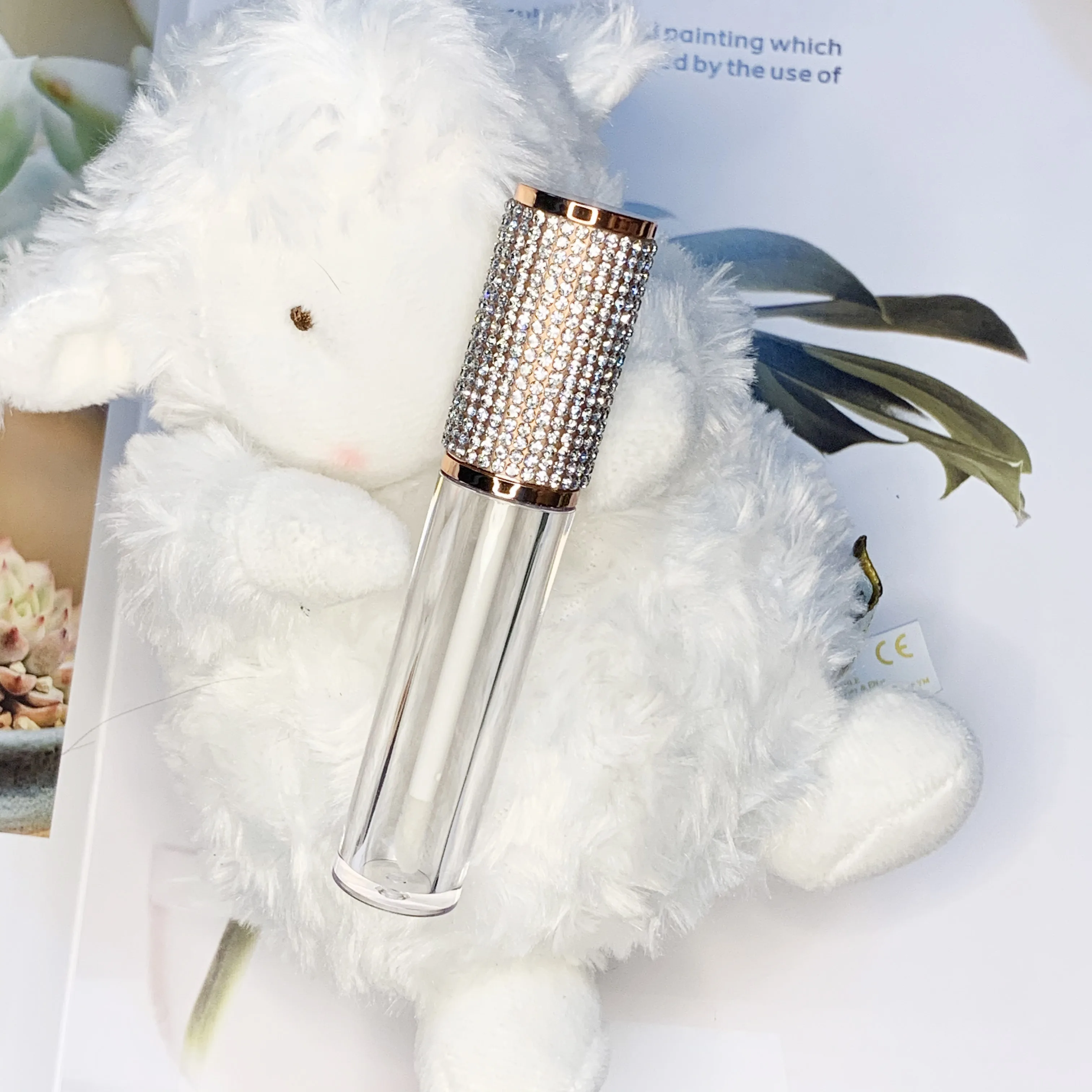 Пустая круглая туба для блеска губ высококачественные прозрачные пластиковые