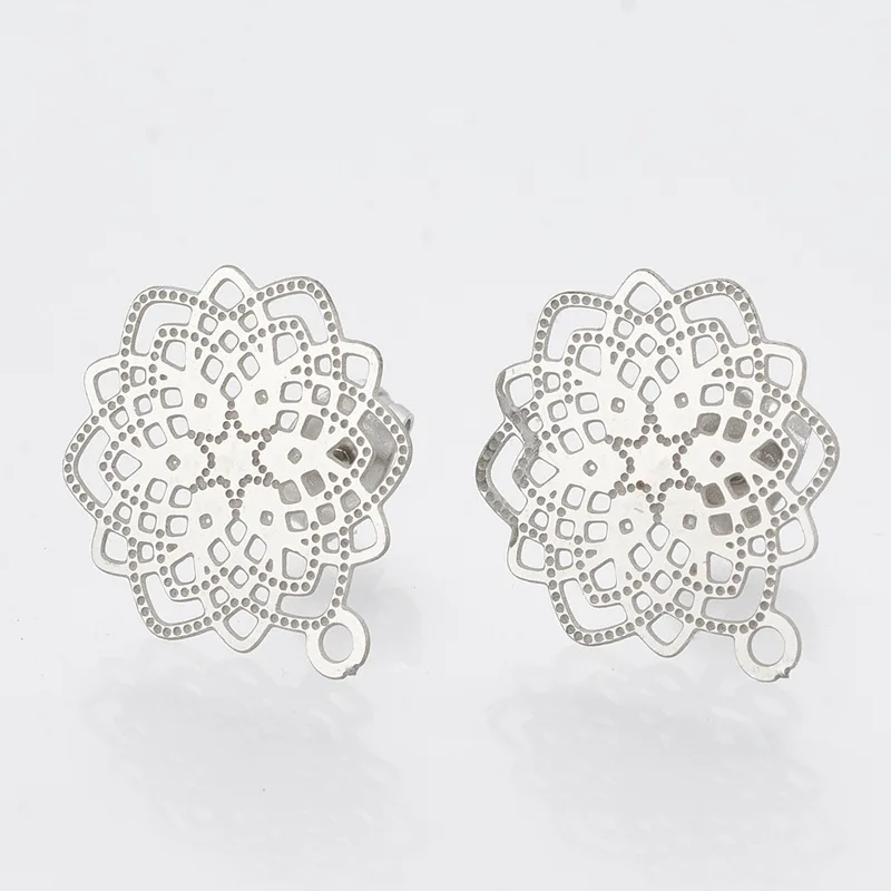 10 шт./лот геометрические ажурные серьги из нержавеющей стали в богемном стиле с