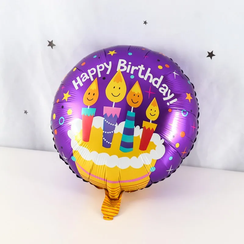 Воздушные шары из алюминиевой фольги гелиевые 18 дюймов с надписью Happy Birthday на