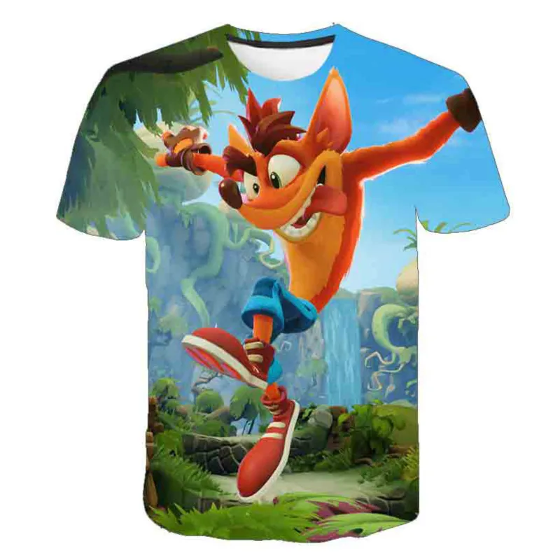 

2020 new fashion short sleeve T-shirt, boys and girls animation printing, personalized children's T-shirt in summer 2020