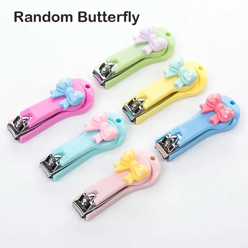 Random Butterfly 12 шт. в упаковке, милые леденец на палочке с цветочным рисунком кролика кусачки для ногтей для девочек День рождения пользу для подарков для будущей матери для крещения ребенка подарки, сувениры - Цвет: Random Butterfly