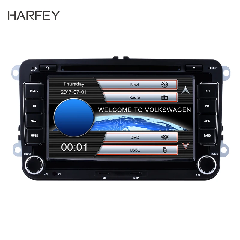 Автомобильный мультимедийный плеер Harfey автомагнитола 2 din с GPS Навигатором для