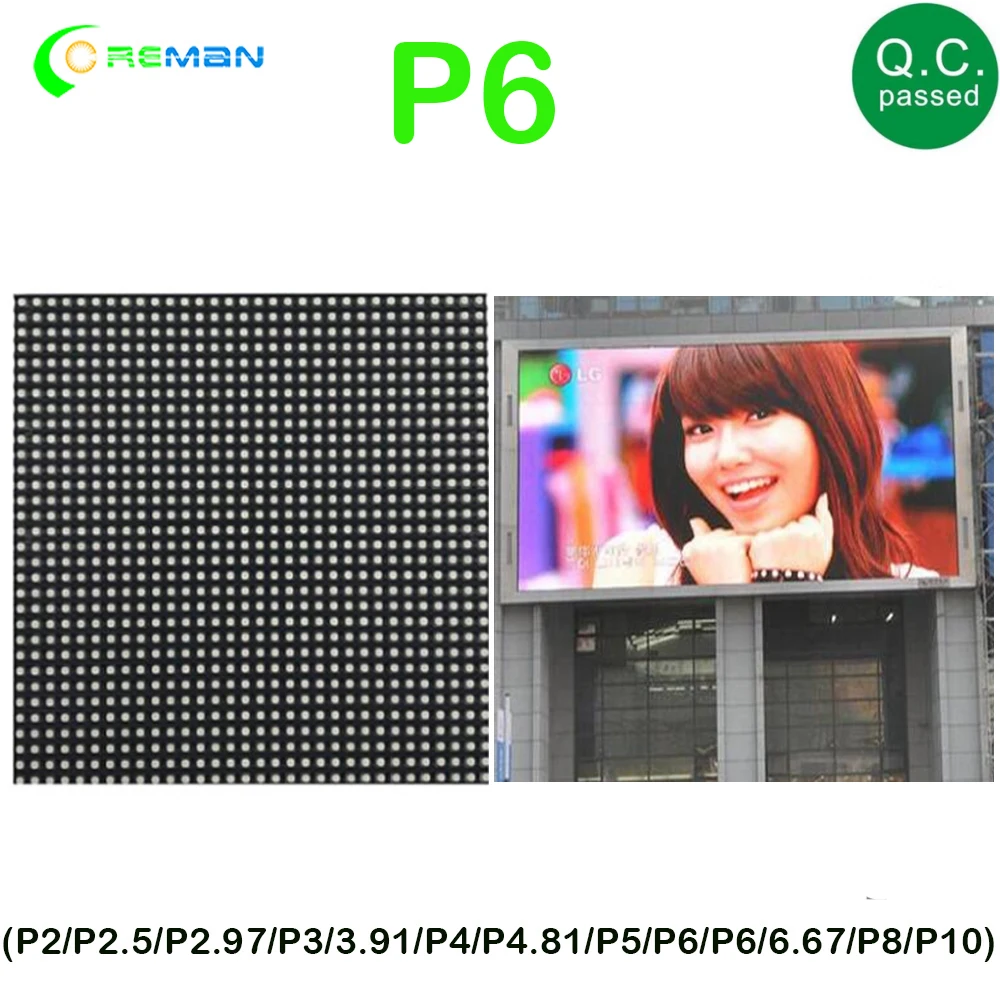 Светодиодный rgb матричный модуль P6 наружный светодиодный ТВ экран видео стена