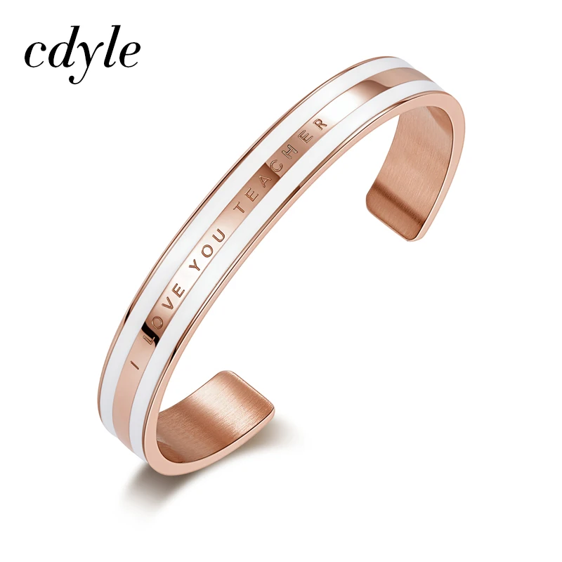 B1304IR Cdyle женский золотой браслет, украшенный кристаллом LOVE YOU FOREVER, браслеты для женщин, подарок для любви, браслет из розового золота - Окраска металла: B1304IR