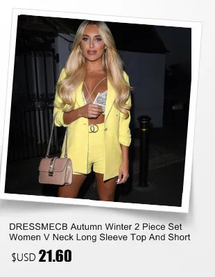 Dressmecb, Осенний сексуальный женский комплект 2 шт., короткий жилет, топ и мини-платье с кисточками, комплект с тонкими лямками на молнии, элегантный комплект из двух предметов