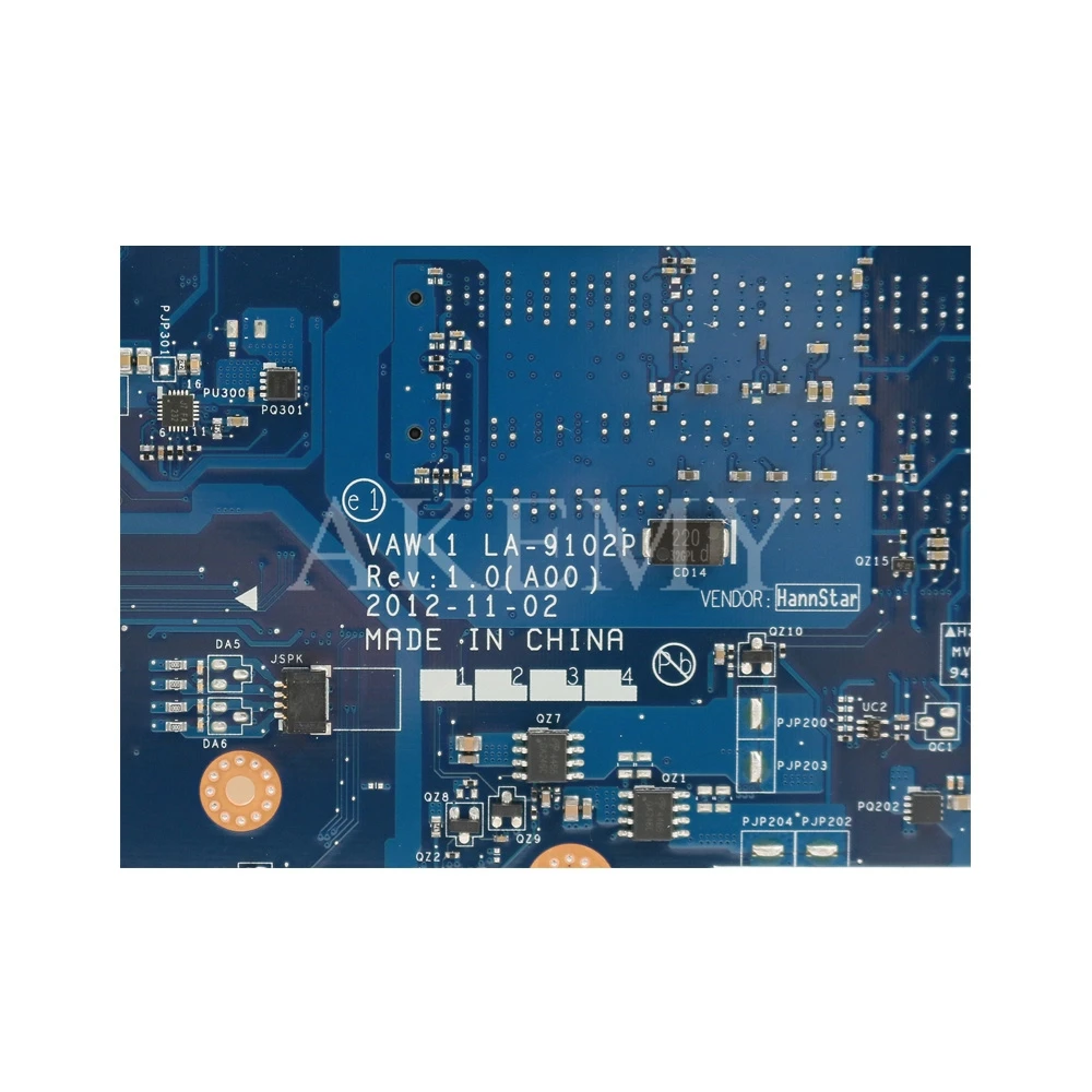

CN-0C2GJ2 0C2GJ2 C2GJ2 For DELL INSPIRON 3721 5721 laptop motherboard VAW11 LA-9102P REV:1.0(A00) I5-3337U mainboard