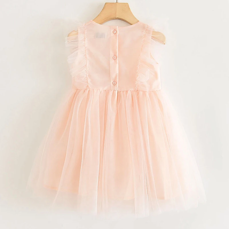 LOVE DD&ampMM Girls Dresses 2022 Summer New Children's Wear Simple Princess Embroidery Mesh Sleeveless Sweet Dress | Детская одежда