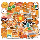 Наклейки Vsco теплые оранжевые, 1050 шт.компл., наклейки с изображением фруктов пиццы для ноутбука, телефона, чемодан для скейтборда, водонепроницаемая наклейка для девочек