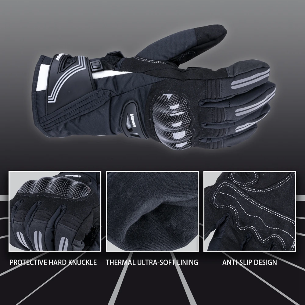 Зимние мотоциклетные перчатки водонепроницаемые ветрозащитные велосипедные из