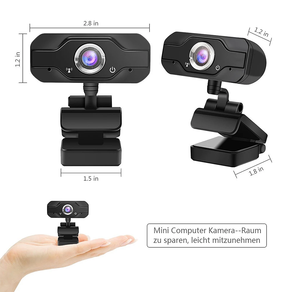 Испания США Быстрая доставка USB2.0 HD 1080P Веб камера Встроенный Микрофон Pro