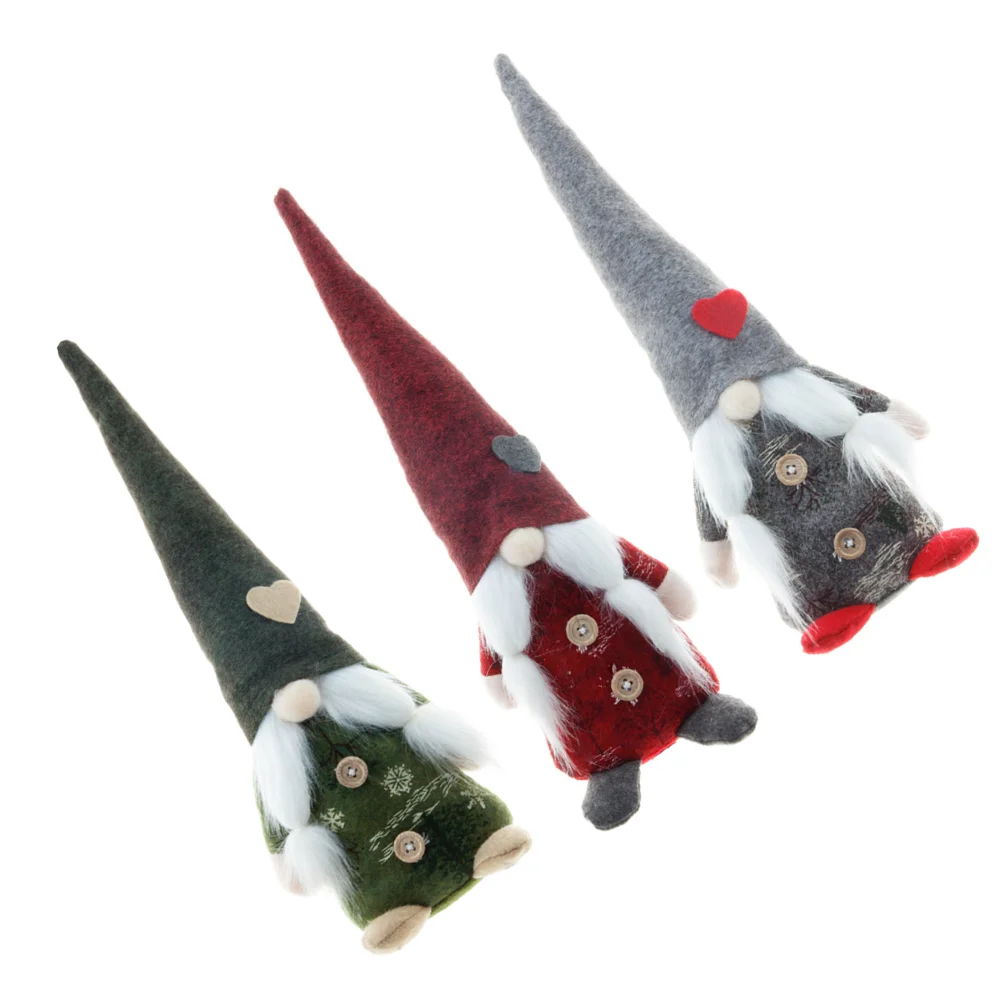 

3pcs Christmas Faceless Dolls Cloth Faceless Dolls Standing Faceless Dolls