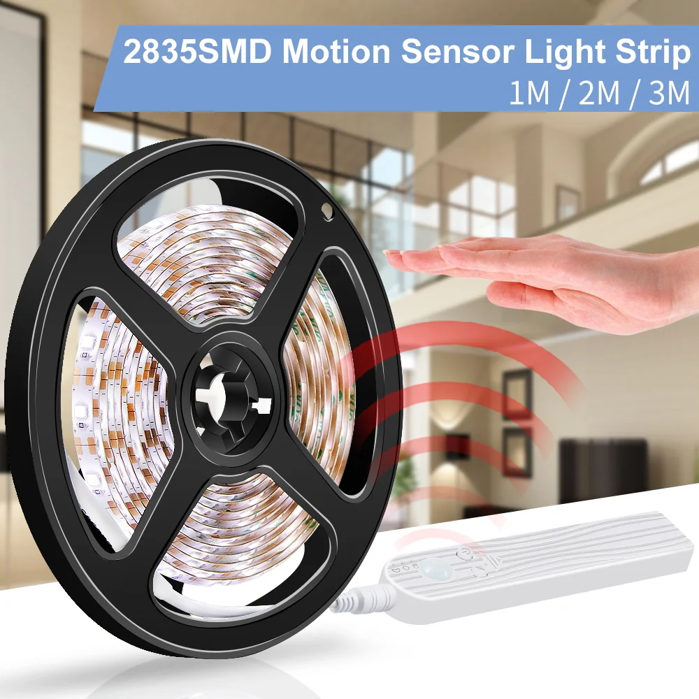 

USB LED Strip Motion Sensor PIR LED Kitchen Cabinet Light Tape 5V Smart LED Flexible Light Waterproof TV Backlight Closet Lamp