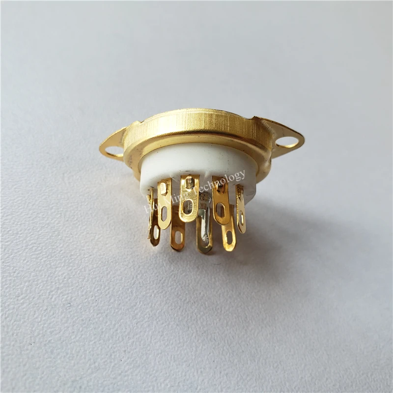 Розетка для электронных трубок 6 шт. с золотым покрытием 9 штифтов 12AU7 12AZ7 12AX7 ECC88 6DJ8