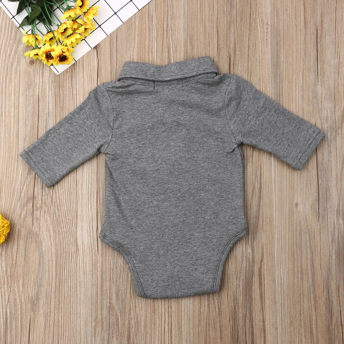 2019 Baby Summer Clothing Infant Boy Gentleman Solid Formal Bodysuit Short Sleeve Turn Down Collar Shirts Jumpsuit Set | Детская одежда