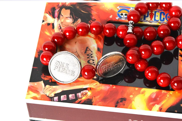 Аниме One Piece Portgas D Ace Luffy модные ювелирные изделия Чокер бусины ожерелье в коробке