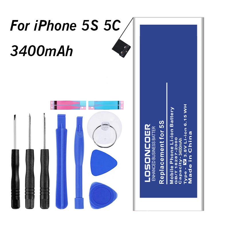 AAAAAA 0 цикл для Apple iPhone 4S 5 5S SE батарея,+ Бесплатный Ремонт отвертка Набор инструментов подставка держатель батареи мобильного телефона батарея