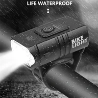 waterproof lights flashlight led usb bicycle headlight floodlight night driving lights bike lamp riding accessories outdoor