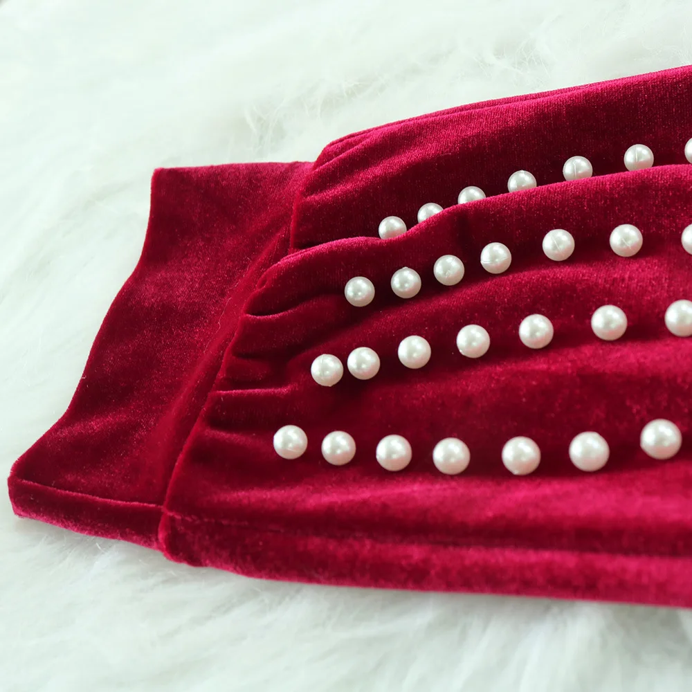 Женский Бархатный спортивный костюм комплект из двух предметов украшенный